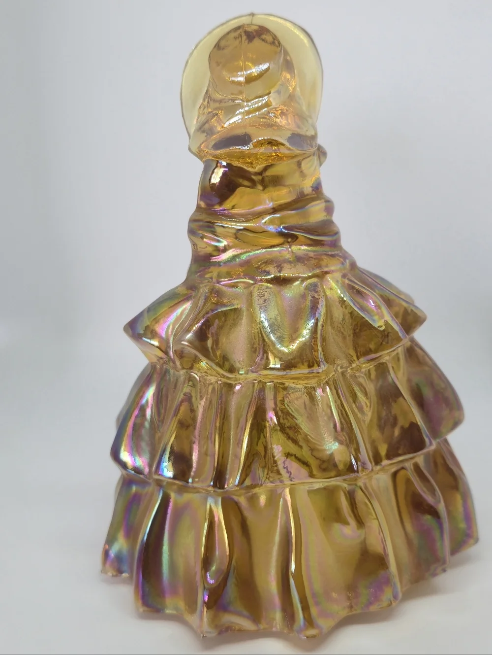 Wheaton Southern Belle Colonial Lady Marigold Iridescent Carnival Glass 6" - Picture 8 of 10